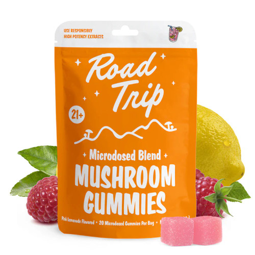 Road Trip - MICRODOSED Gummies + Functional Mushrooms - Pink Lemonade - ( Display of 6 )