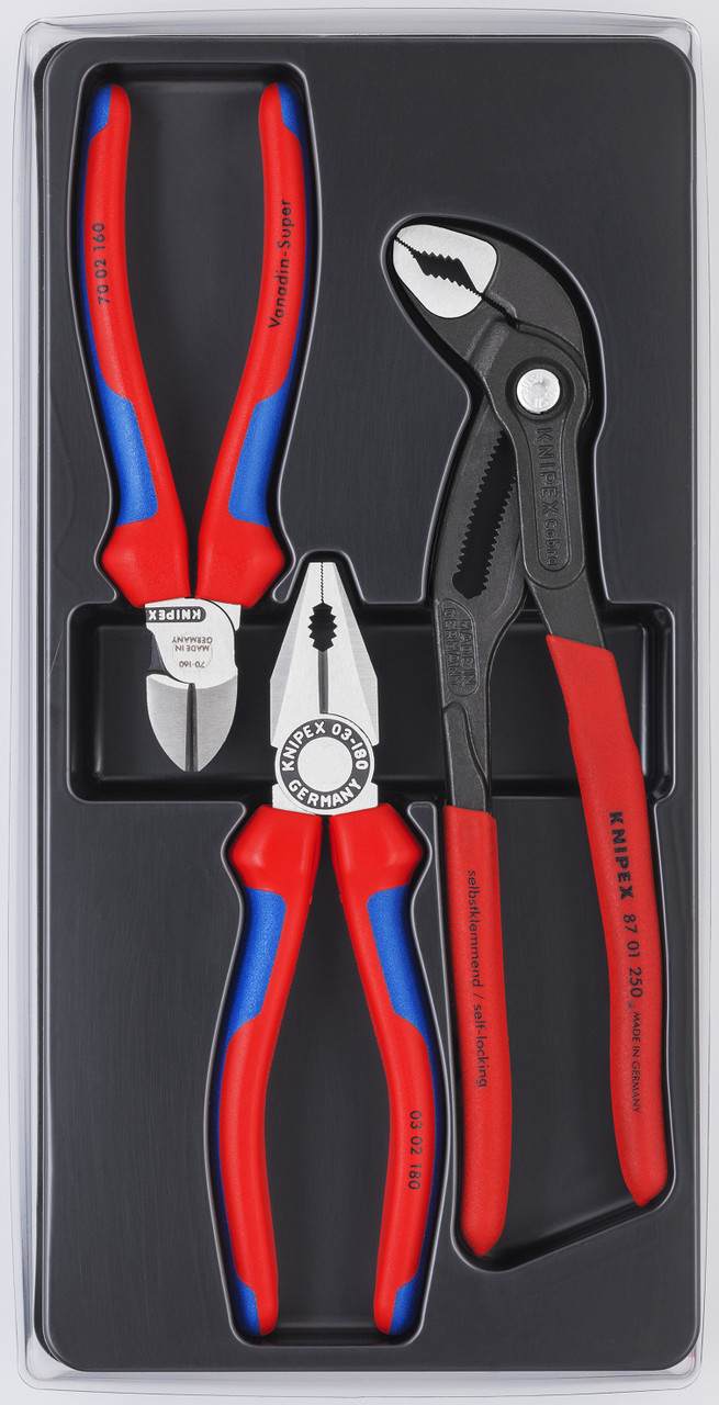 Knipex 00 31 20 V01 Cobra Pliers Set 2 Piece - 自転車メンテナンス用品