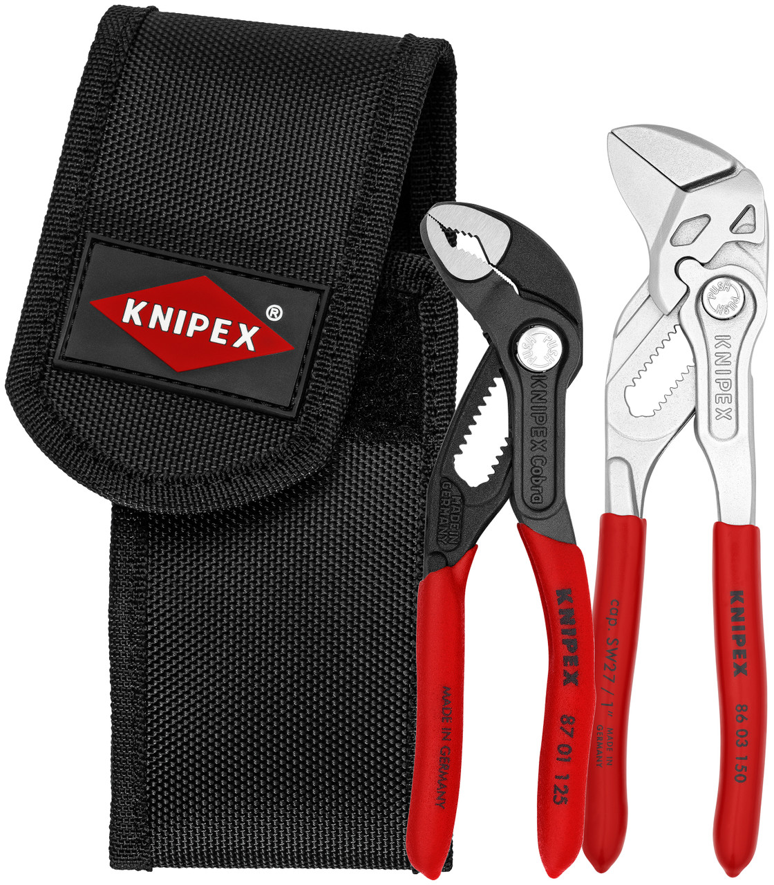 Knipex 00 20 72 V01 KN | 2 Pc Mini Pliers In Belt Pouch (86 03 150