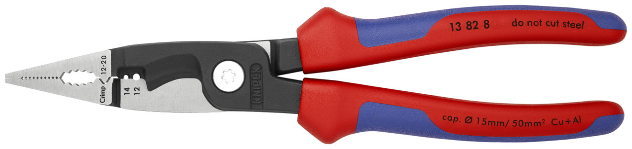 Knipex 13 82 8 KN | Electrical Installation Pliers, 12,14 AWG,  Multi-Component | Palmac Tool Company