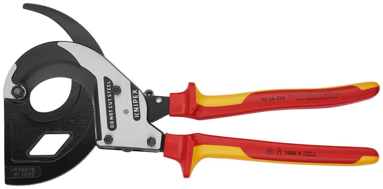 Knipex 95 36 320 KN Cable Cutters, Ratcheting Type, 1200kcmil