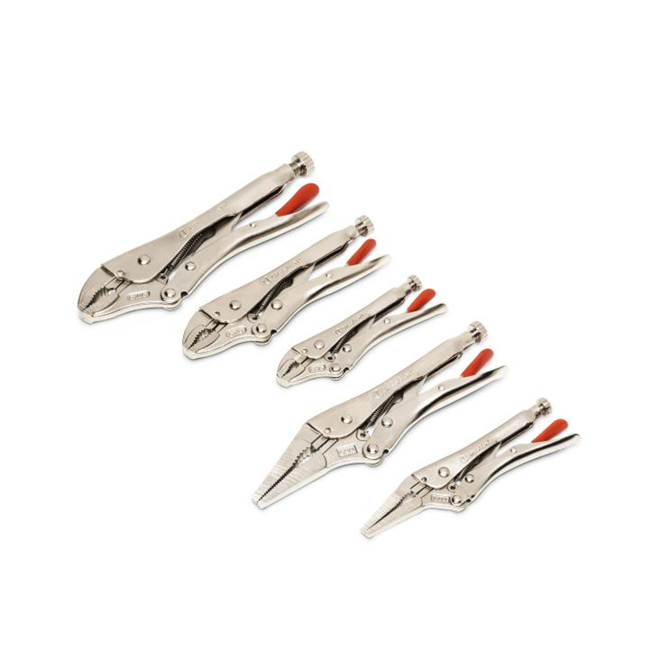 CRESCENT 5 Pc. Curved and Long Nose Locking Plier Set - CLP5SETN-08