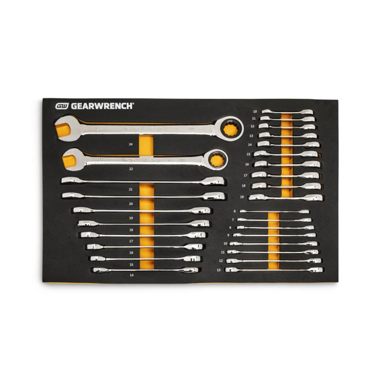 GEARWRENCH 14 Pc. 12 Point Stubby Ratcheting SAE/Metric