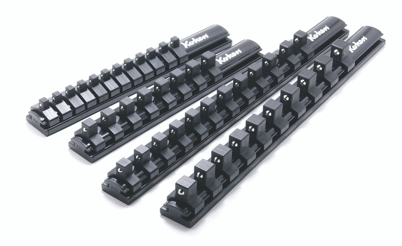 Koken Z-series RSAL300-1/2X10 | 1/2" Sq. Dr. Socket Set on Magnetic Rail/ Clip Set