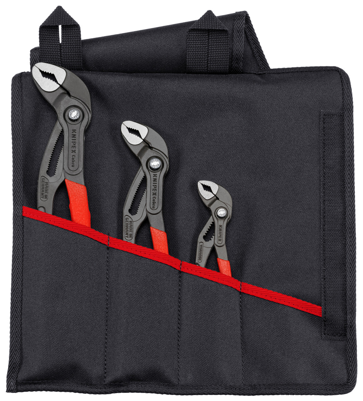 KNIPEX 3 Pc Cobra® Water Pump Pliers Set in Tool Roll - 00 19 55 S9