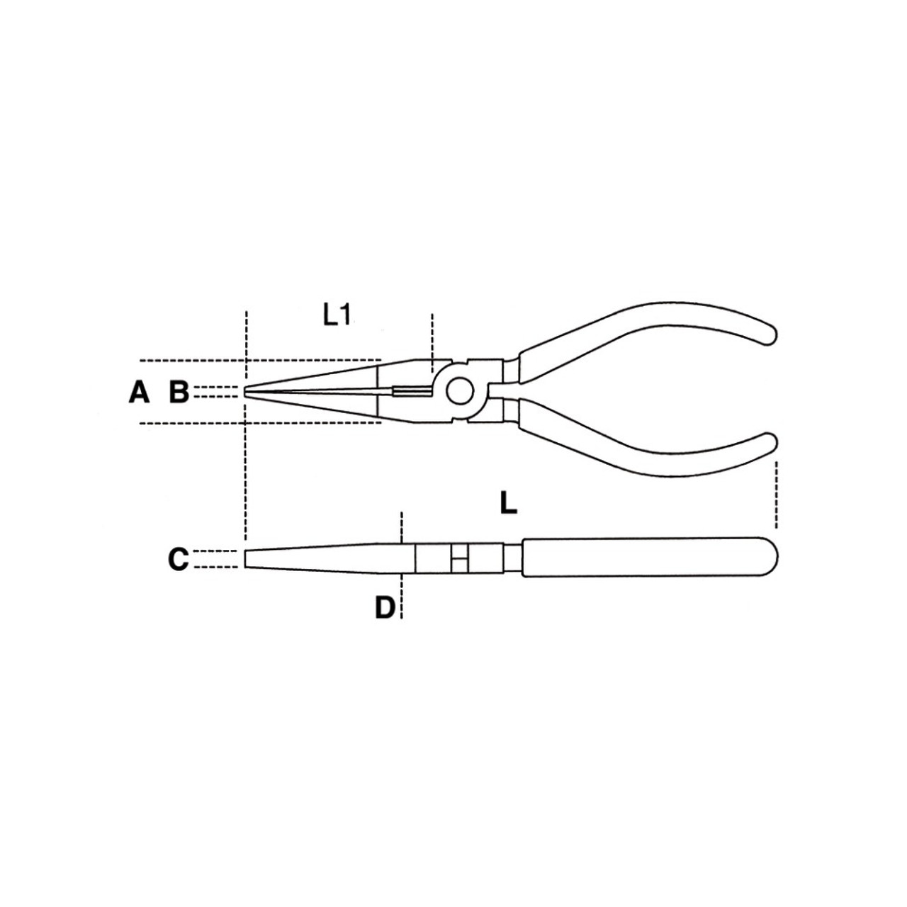 Beta Tools Insulated Extra-Long Needle Nose Plier - 11660100