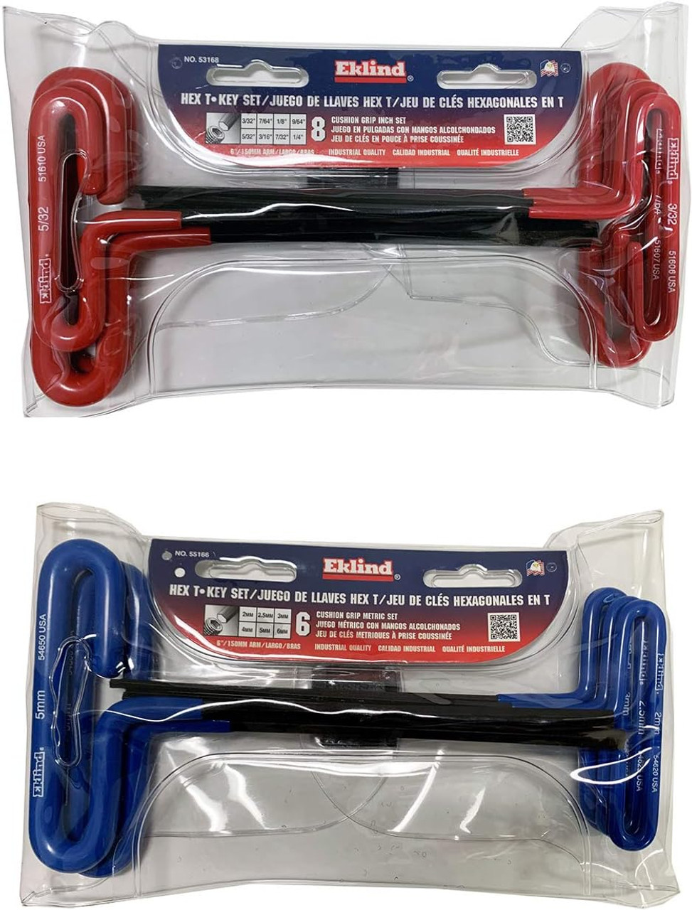 Eklind Set of 14 6 in Arm Cushion Grip Hexagon TKey 50614