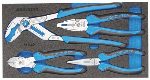 Gedore 1500 CT1-142 Pliers set in 1/3 Check-Tool module 2309025