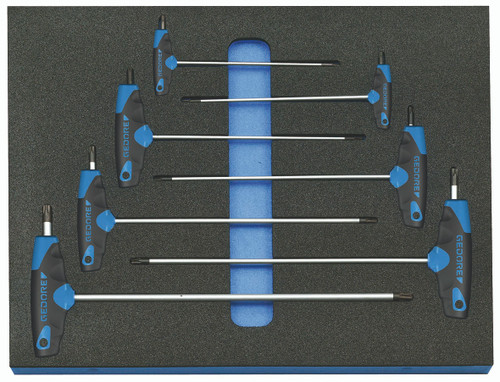 Gedore 2005 CT2-2143 KTX Hexagon Allen key set in 2/4 CT tool module, 7 pcs 2016567