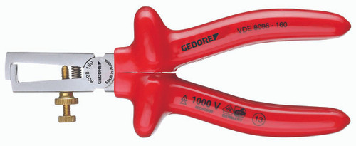 Gedore VDE 8098-160 VDE Stripping pliers with VDE dipped insulation 160 mm 6708980