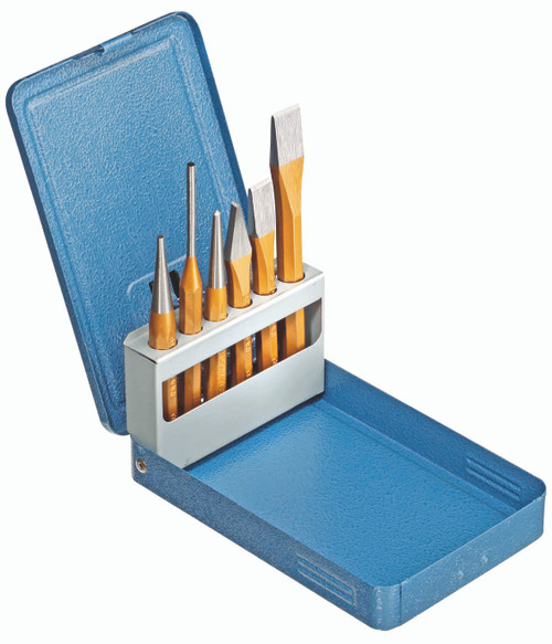 Gedore 106 D Chisel and punch set 6 pcs in metal case 8725710