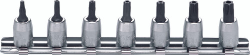 Koken RS2025/7- HOLE | 1/4" Sq. Drive, Tamper-Resistant TORX Bit Socket Set