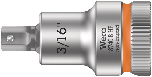 Wera 8740 B HF Hex-Plus SW 3/16" x 35 mm Zyklop bit socket with 3/8" drive holding function 05003085001