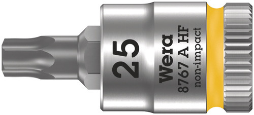 Wera 8767 A HF Torx Zyklop bit socket with 1/4" drive with holding function , TX 25 x 28 mm 05003365001