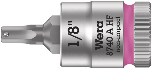Wera 8740 A HF Hex-Plus SW 1/8" Zyklop bit socket with 1/4" drive holding function 05003383001