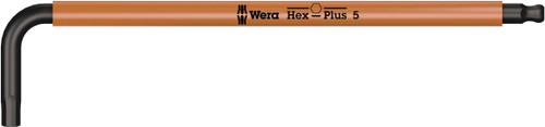 Wera 950 SPKL HEX-PLUS SW 5.0 BRIGHT ORANGE LONG ARM HEX KEY 05022610001