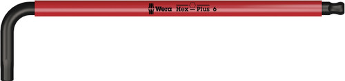 Wera 950 SPKL HEX-PLUS SW 6.0 RED LONG ARM HEX KEY 05022612001