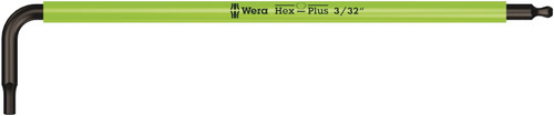 Wera 950 SPKL HEX-PLUS SW 3/32" BRIGHT GREEN LONG ARM HEX KEY 05022631001