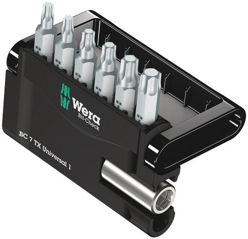 Wera BIT-CHECK 7 TX UNIVERSAL 1 TORX-BITS + UNIVERSAL BITHOLDER 05056294001