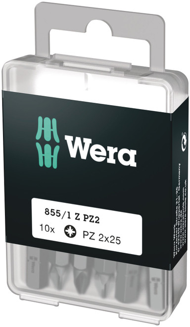 Wera 855/1 Z PZ 2 X 25 MM DIY-BOX POZIDRIV-BITS DIY-BOX 05072404001