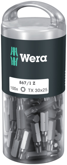 Wera 867/1 Z TX 30 X 25 MM DIY-BOX BITS FOR TORX SOCKET SCREWS 05072451001