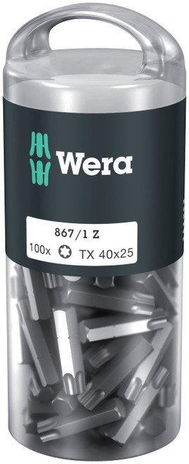 Wera 867/1 Z TX 40 X 25 MM DIY-BOX BITS FOR TORX SOCKET SCREWS 05072452001