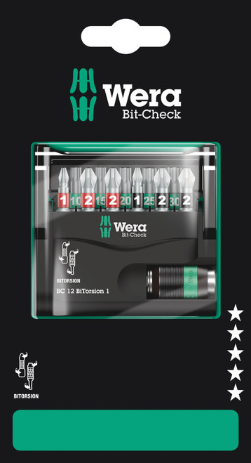 Wera Bit-Check 12 BiTorsion 1 SB Bits assortment 05136385001