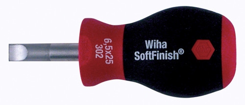 Wiha 30265, SoftFinish® Stubby Slotted Driver 6.5mm