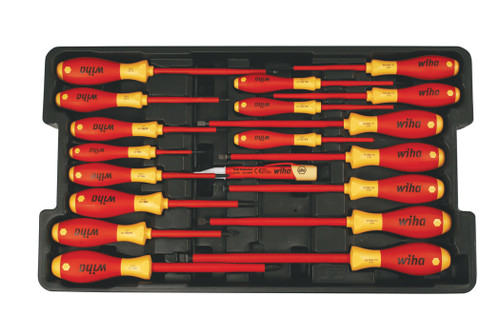 Wiha 32095, Insulated Screwdriver Tray 19 Pc. Set