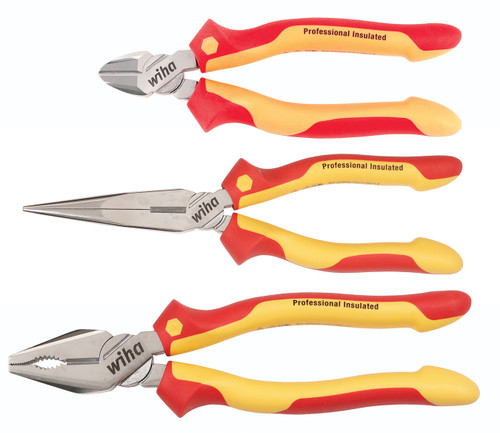 Wiha 32923 Insulated Industrial Long Nose Pliers 8 in.