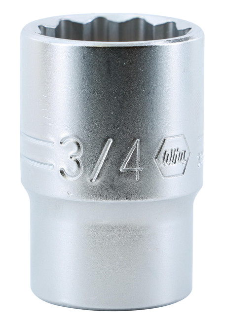 Wiha 33815, 1/2" Drive Deep Socket, 12 Point, 3/4"