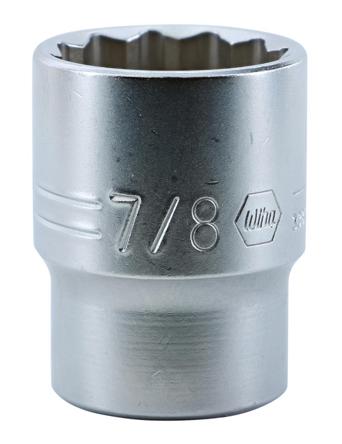 Wiha 33817, 1/2" Drive Deep Socket, 12 Point, 7/8"