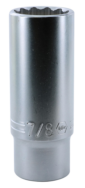 Wiha 33859, 1/2" Drive Deep Socket, 12 Point, 7/8"