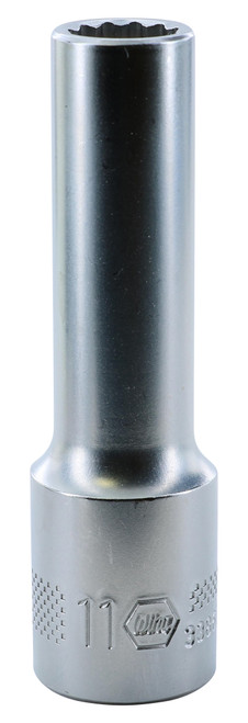 Wiha 33867, 1/2" Drive Deep Socket, 12 Point, 11.0mm