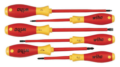 Wiha 35890, Insulated Slt/Ph/Sq Screwdriver 6 Pc Set