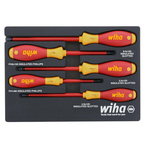 Wiha 32081, 5 Pc. Insulated Driver Tray Foam Set