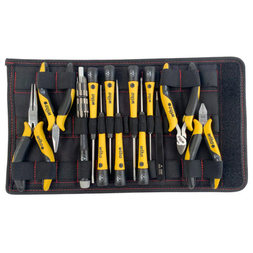 Wiha 45892, 26 Pc. ESD Safe Drivers Pliers & Tweezers Set in Pouch