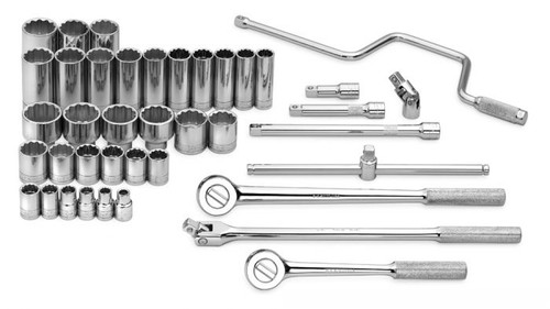 SK Tools - Set Socket 1/2dr Standard & Deep 12pt Fractional 4 - 4140