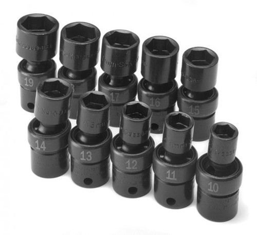 SK Tools - Set Socket Impact 3/8dr Swiv Metric 10pc - 33351