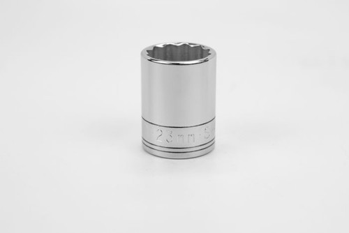 SK Tools - 23 mm 1/2" Drive 12 Point Metric Standard Chrome Socket - 40323