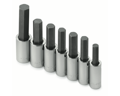 SK Tools - Set Socket Bit 1/2dr Hex Metric 7pc - 41427