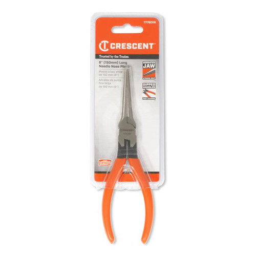 CRESCENT 6-1/2" Long Needle Nose Solid Joint Pliers - 7776CVN