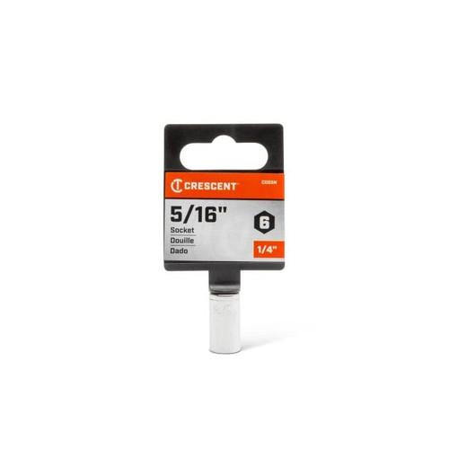 CRESCENT 1/4" Drive 6 Point Standard SAE Socket 5/16" - CDS5N