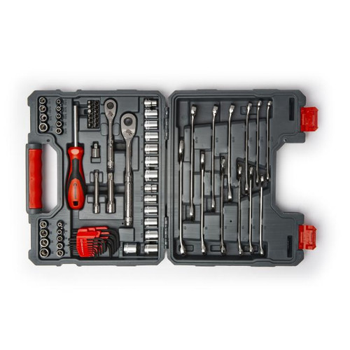 CRESCENT 70 Pc. 1/4" & 3/8" Drive 6 & 12 Point Standard SAE/Metric Mechanics Tool Set -CTK70C