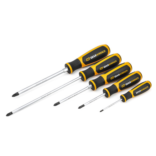 GEARWRENCH 5 Pc. Phillips  Dual Material  Screwdriver Set 80052H