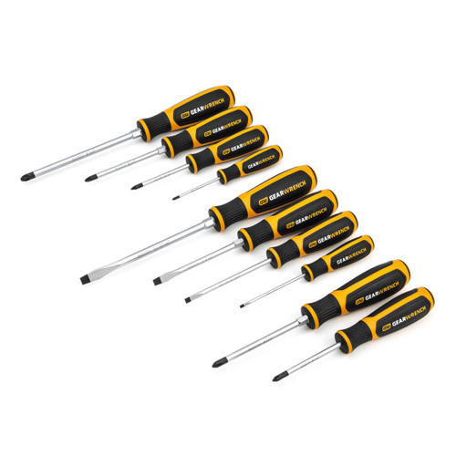 GEARWRENCH 10 Pc. Combination Dual Material  Screwdriver Set 80060H