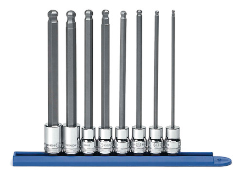 GEARWRENCH 8 Pc. 3/8" Drive Metric Long Ball End Hex Bit Socket Set 80573