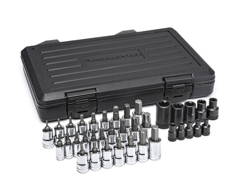 GEARWRENCH 36 Pc. 1/4", 3/8", and 1/2" Drive Hex  and Torx  Bit Socket Set 80726