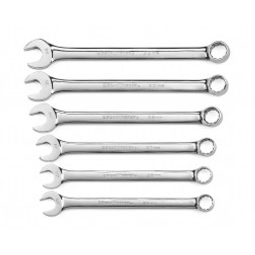 GEARWRENCH 6 Pc. 12 Point Metric Long Pattern Combination Wrench Set with Roll 81922 Wrench Set