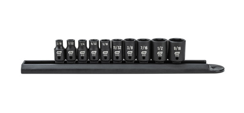 GEARWRENCH 10 Pc. 1/4" Drive 6 Point Standard Impact SAE Socket Set 84906 Socket Set